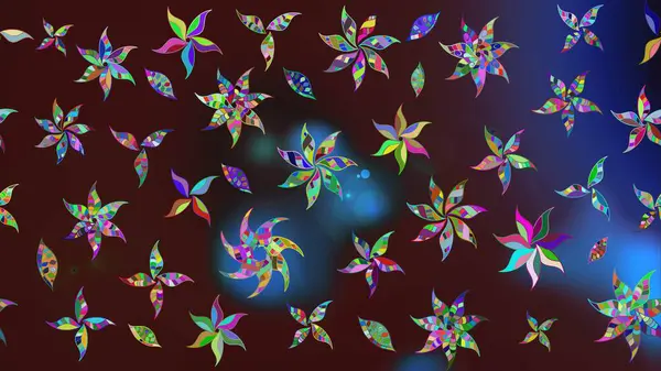 Güzel suluboya çiçekler, parlak resimler ilham verici ve mavi çiçek desenli eskiz arka planı. Raster..