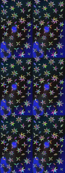 Tekstil, kumaş, kapaklar, duvar kağıtları, baskı, naylon, koleksiyon defteri, örgü, dekupaj için güzel bir eskiz. Küçük gri ve mavi renkte güzel bir besin torbası deseni, çiçekler. Millefleurlar.