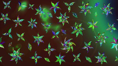 Kumaş, duvar kağıdı ve kağıt üzerine baskı yapmak için gelişen arka plan. Raster illüstrasyonu. Moda arka planında parlak buketler. Eski usul küçük çiçekli şirin bir eskiz deseni..