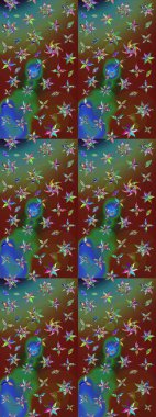 Raster illüstrasyonu. Doğum günü kartı ya da düğün davetiyesi. Çiçekli tebrik kartı. Çiçek arkaplan. Yeşil ve kahverengi renklerde. Suluboya çiçek buketi.