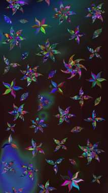 Raster illüstrasyonu. Çiçek. Taslak dekoratif arka plan, çiçek mandala. Gri ve kahverengi renklerde.