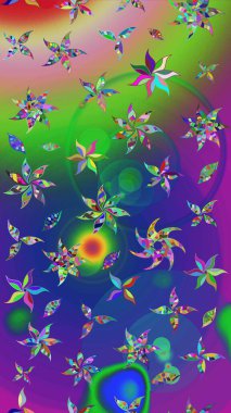 Güzel karalamalı çiçek desenli çizim. Raster illüstrasyonu. Küçük çiçekteki sevimli çiçek deseni. Güzel kumaş deseni.