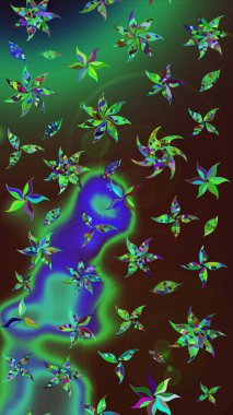 Bahar mevsimi. Raster güzel bir çiçek deseni çizmiş. Nazik romantik baskı. Tatil havası. Renkli çiçekler.