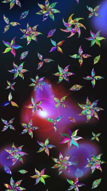 Küçük renkli çiçekler. Çiçekli bahar çiçekleri. Motley illüstrasyonu. Küçük çiçekte güzel bir desen. Moda baskıları için zarif bir şablon.