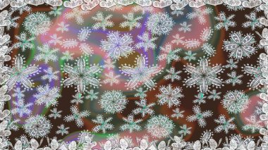 Gri ve nötr renklere karalamalar çizen kusursuz çiçek deseni. Raster illüstrasyonu.