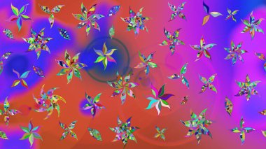 Organik motif arka planı. Çizim kalıbı. Ultraviyole kumaş deseni. Raster illüstrasyonu.