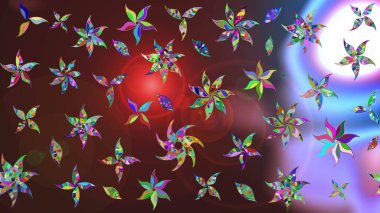 Şirin çiçekli, desenli, kahverengi ve mor renkli bir eskiz deseni. El çizimi çiçek çizimi deseni (fayans). Tekstil için suluboya çizim deseni.