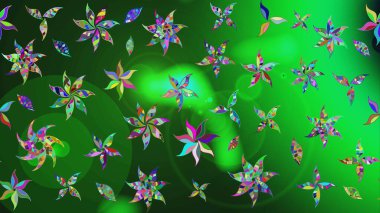 Renkli çiçekler. Sketch Colour Spring Theme eskiz kalıbı. Sevimli çiçek raster deseni. Düz Çiçek Elementleri Tasarımı.