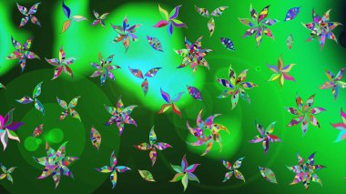 Kumaş desenli papatya çiçeği detayı. Renkli çiçekler.