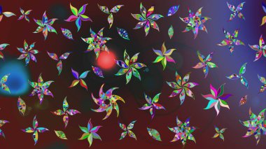 Kabile sanatı boho baskısı, klasik çiçek arkaplanı. Arkaplan dokusu, duvar kağıdı, çiçek temalı renkler. Soyut etnik raster çizim kalıbı.