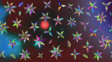 Güzel kumaş deseni. Küçük çiçekteki sevimli çiçek deseni. Güzel karalamalı çiçek desenli çizim. Raster illüstrasyonu.