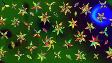 Renklerle. Taslak dekoratif arka plan, çiçek mandala. Çiçek. Raster illüstrasyonu.