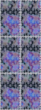 Gri ve nötr renklerde etnik çiçeklerle kusursuz bir desen. Raster Çiçek İllüstrasyonu güzel tekstil..