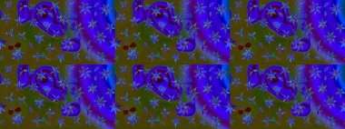 Raster illüstrasyonu. Modaya uygun kumaş deseni. Küçük çiçekteki sevimli çiçek deseni. Tony 'nin kumaş desenini çiz.