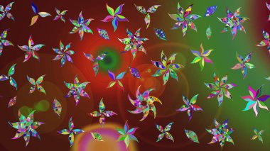 Çiçek desenli raster, çizgi grafik desenli soyut raster arkaplan. Modern stil dokusu.