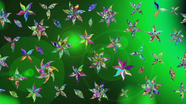 Renklerde güzel çiçekler ve yapraklar olan eskiz deseni, suluboya çiçek deseni, duvar kağıdı, kart veya kumaş için fayanslı. Raster illüstrasyonu.