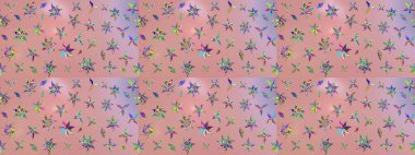 Güzel eskiz şekli. Güzel kumaş deseni. Raster çiçekli arka plan. Renkli Yaz Temalı eskiz kalıbı. Yazdır. Düz Çiçek Elementleri Tasarımı.