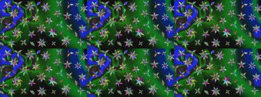 Güzel suluboya yaz çiçekleri deseni..