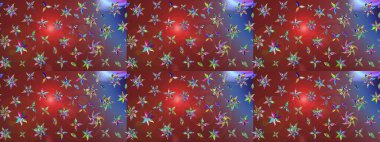 Kabile sanatı boho baskısı, klasik çiçek arkaplanı. Soyut etnik raster çizim kalıbı. Arkaplan dokusu, duvar kağıdı, kahverengi ve kırmızı renkli çiçek teması.