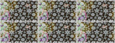 Parmak izi, kumaş, duvar kâğıdı, tekstil için raster dokusu. Renkli grunge soyut arka planda Cologray ve nötr çiçeklerle gelişir. İşlemeli çiçek desenli..