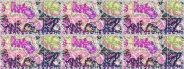 Tarafsız ve mor renkli çiçekler. Küçük çiçekte sevimli çiçek deseni var..