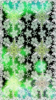 Raster illüstrasyonu. Yeşil ve nötr renklerde. Çiçekli güzel suluboya desen.