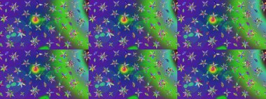 Küçük çiçekteki sevimli çiçek deseni. Raster illüstrasyonu. Çizim.