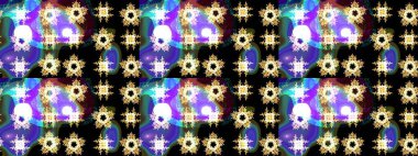 Kar tanesi süsleme deseni. Arkaplanda soyut kar taneleri olan düz tasarım. Raster illüstrasyonu. Kar taneleri arka planda. Kar taneleri deseni.