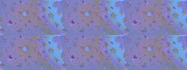 Çizim çiçek deseni duvar kağıdı, web sitesi arka planı, ambalaj kağıdı, davetiye, broşür, afiş veya web sitesi için kullanılabilir. El çizimi Raster çizimi. Parlak elementlerin.