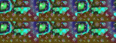 Parlak elementlerin. Çizim çiçek deseni duvar kağıdı, web sitesi arka planı, ambalaj kağıdı, davetiye, broşür, afiş veya web sitesi için kullanılabilir. El çizimi Raster illüstrasyonu.