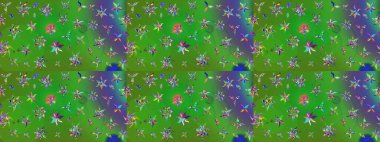 Çiçekli karalama şeklinde Raster çiçek deseni. Yumuşak, yaz çiçekli arka plan. Renkli çiçekler.