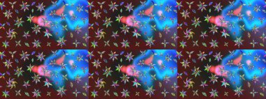 Güzel eskiz şekli. Raster çiçekli arka plan. Yazdır. Güzel kumaş deseni. Renkli Yaz Temalı eskiz kalıbı. Düz Çiçek Elementleri Tasarımı.