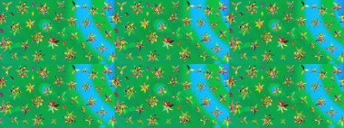 Çiçek desenli raster, çizgi grafik desenli soyut raster arkaplan. Modern stil dokusu.