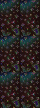 Gri ve kahverengi arka planda. Tekstil, kumaş, ambalaj, hatıra defteri için hoş bir çiçek arkaplanı. Elle çizilmiş çiçek desenli Raster çizimi. Çocuksu tasarım.