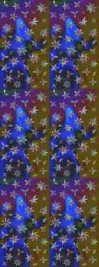 Çocuk stili. Çiçekli eskiz arkaplanı. Renkli Bahar Teması eskiz kalıbı. Düz Çiçek Elementleri Tasarımı.