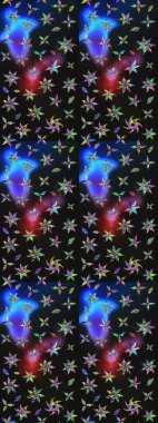 Raster düz çiçek çizim deseni. Hediye ambalaj kağıdı, tebrik kartları, posterler ve pankart tasarımı. Renkli çiçekler.