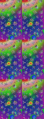 Paket kağıdı için en iyisi. Doğal kozmetik ürünleri, parfüm, çiçekçi dükkanı için bahar ihalesi tasarımı. Mavi ve yeşil lale çiçekli Raster eskiz deseni. Karşılama ya da düğün geçmişi olarak kullanılabilir.