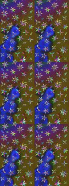 Klasik taslak çizimi. Raster Yumuşak kumaş deseni. Raster çiçek izi. Çiçek eskiz deseni.