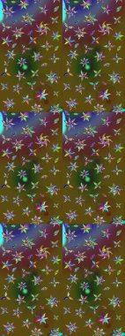 Moda baskıları için zarif bir şablon. Renkli çiçekli ve yapraklı harika bir çiçek deseni çizmişsin. Halk tarzı. Modern çiçek arkaplanı.