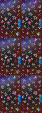 Raster Hip kumaş deseni. Eskiz Vintage Çiçek Deseni.