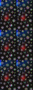 Raster deseni. Çiçekli çiçek deseni, suluboya. Süslü kumaş deseni.