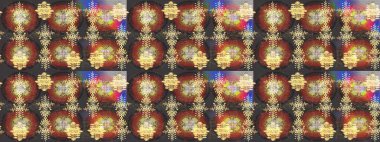 Modern tasarım posteri, kapak, kahverengi, gri ve nötr renkli kart tasarımı. Retro stil dokusu, şablon kış elementleri. Kar taneleri tasarımı. Moda olmuş kar taneleri ve elementler Memphis kartları.