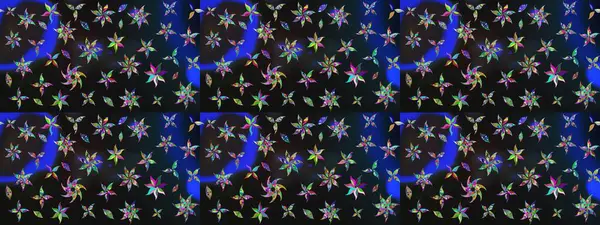 Raster illüstrasyonu. Küçük çaplı çiçeklerdeki basit şirin desenler. Tekstil veya kitap kapakları, imalat, duvar kağıtları, baskı, hediye paketi ve yapıştırma kitabı için çiçek eskiz geçmişi.