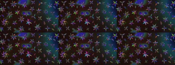 Şirin çiçekli eskiz deseni ve gri ve kahverengi renkli yapraklar, suluboya çiçek deseni, duvar kağıdı, kart ya da kumaş için fayanslı. Raster illüstrasyonu.