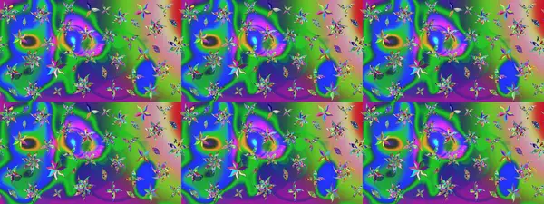 Karalama çiçekleri çizim kalıbı. Sanat ilham verici ve mavi renkli çiçekler ve arkasında iz bırakıyor. Yeşil ve mavi el çizimi desen. Raster deseni.