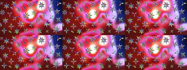 Eski usul. Kumaş, tekstil, duvar kağıdı baskısı için. Eskiz geçmişi. Raster illüstrasyonu. Renkli desenli eskiz deseni, kırmızı ve pembe çiçekler ve dekoratif elementler.