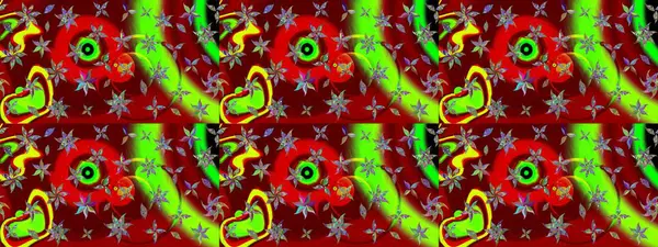 Çiçekler kırmızı ve yeşil renklerde. Yumuşak, bahar çiçekli arka plan. Raster çiçek desenli ve çiçekli..