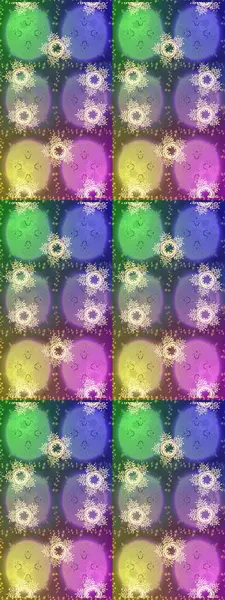 Güzel soyut kar taneleri raster tasarımı. Yeni yıl kar tanesi. Düz kar karalama ikonları, kar taneleri mor, yeşil ve nötr renklerde siluet Noel afişi, kartlar.