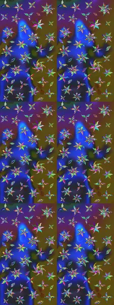 Çocuk stili. Çiçekli eskiz arkaplanı. Renkli Bahar Teması eskiz kalıbı. Düz Çiçek Elementleri Tasarımı.