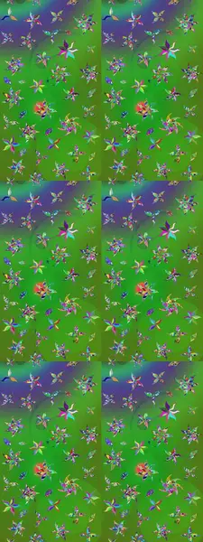 Küçük çiçekteki sevimli çiçek deseni. Renkli çiçekler.